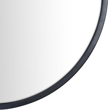 Black Peyton Oval Stainless Steel Wall Mirror